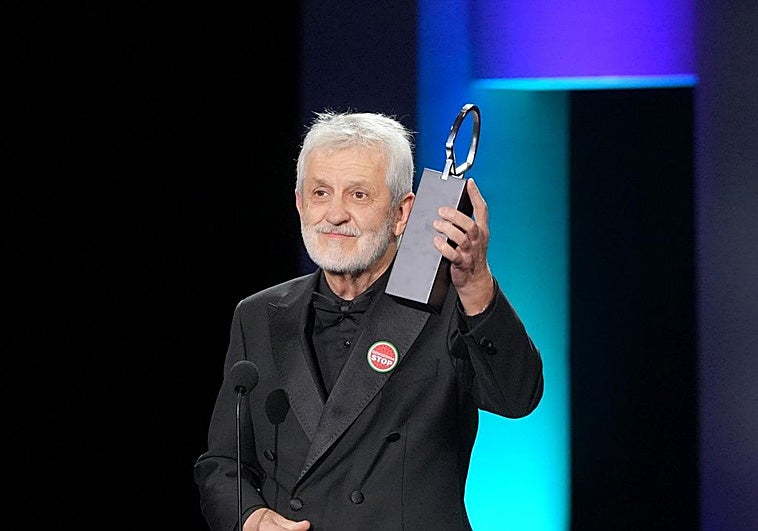 El emocionante discurso de Jose Ramon Soroiz al recoger la Concha de Plata: «Me llena de orgullo ser de Legorreta»