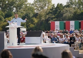 Aitor Esteban, este domingo en el Alderdi Eguna.