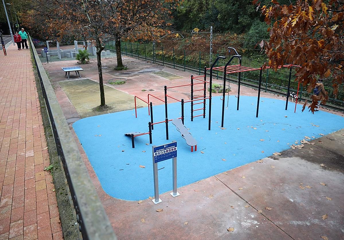 Parque de parkour y calistenia en Txaparrene, un proyecto elegido por la ciudadanía en 2023.