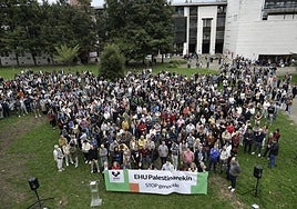 Concentración de la EHU en el campus de Donostia