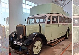 El autobús Hispano Suiza, en su estado actual tras su restauración en 2001.