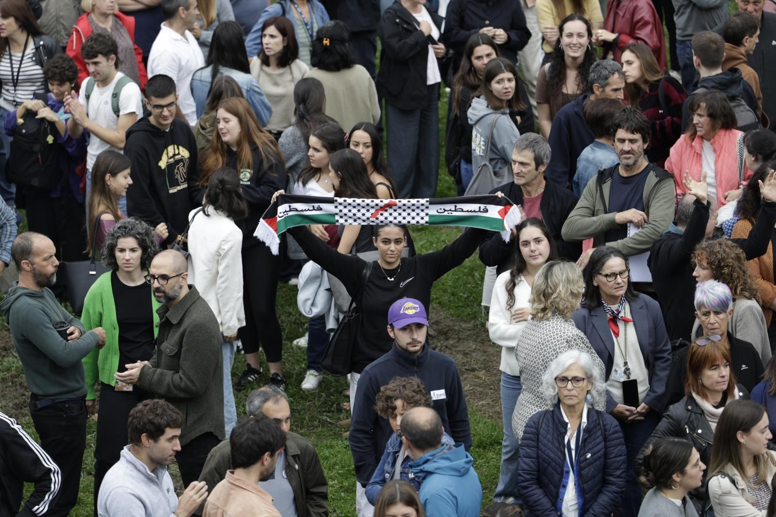 Concentración de la EHU en favor de Palestina