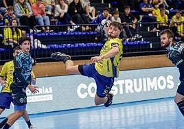 Gorka Nieto, en el partido ante el Ademar