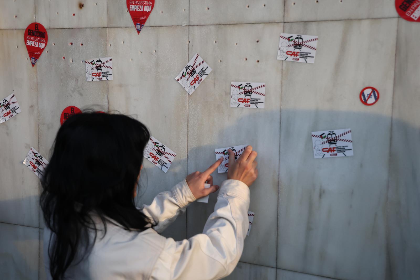 Segunda manifestación en apoyo a Palestina en Donostia