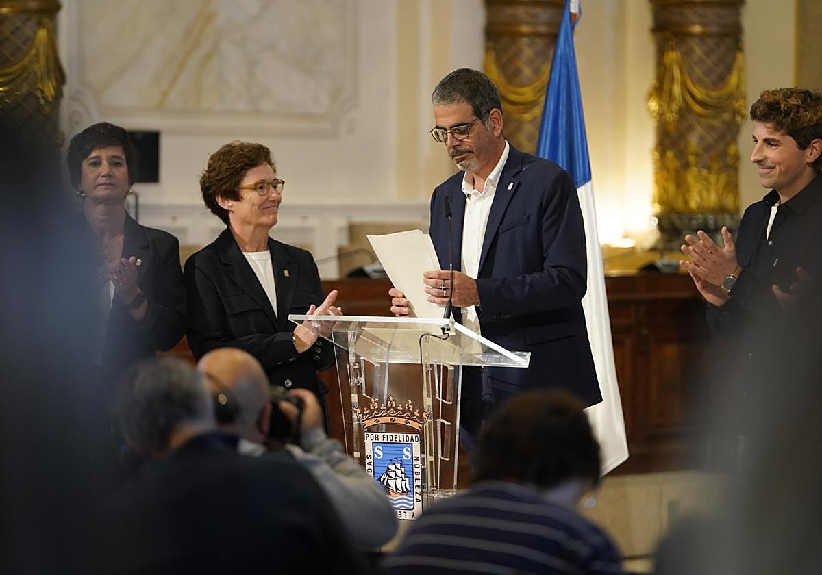 Eneko Goia durante su comparecencia