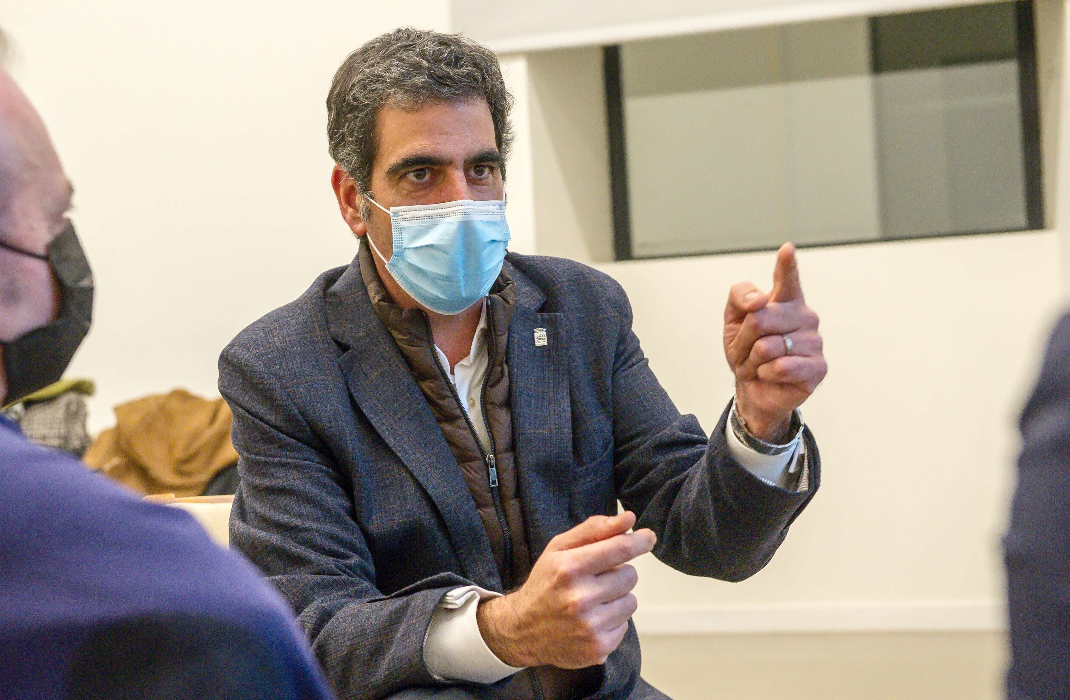 Eneko Goia con mascarilla por la pandemia del Covid en 2021.