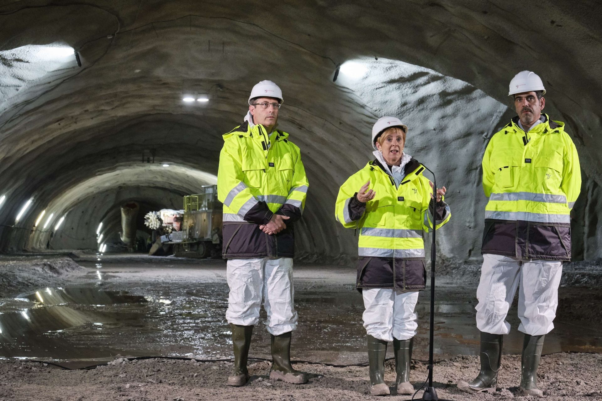 Visita a las obras del metro de San Sebastián.