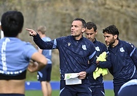 Sergio Francisco durante el entrenamiento de este viernes.