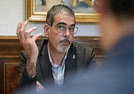 Eneko Goia, en un momento de la entrevista.