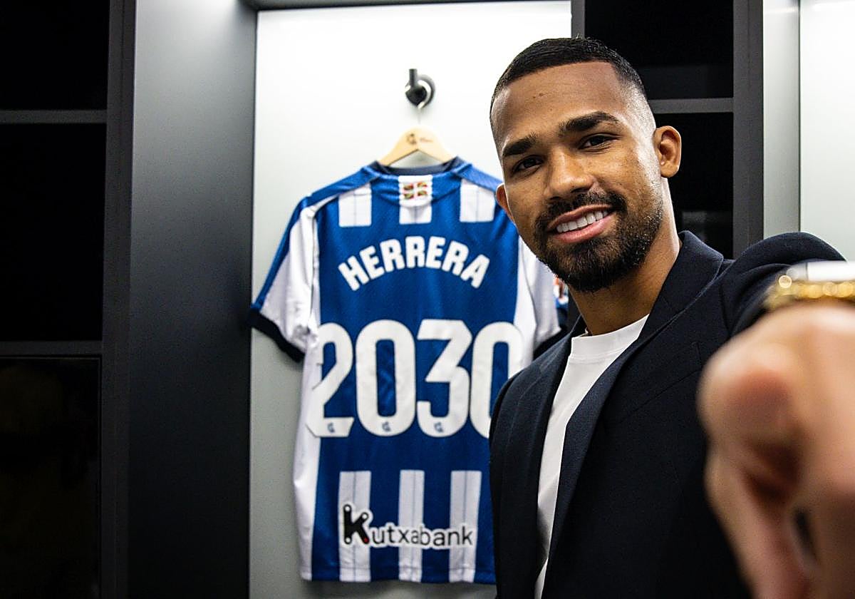 Yangel Herrera, el día de su presentación con la Real.