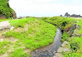 La regata de Mijoa, cerca de su desembocadura en Saturraran.