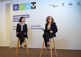 Idoia Otaegui, directora académica de la Fundación Cursos de Verano de la EHU (UIK), y Juana Goizueta, vicerrectora del Campus de Gipuzkoa de la EHU, realizan el balance de esta edición.