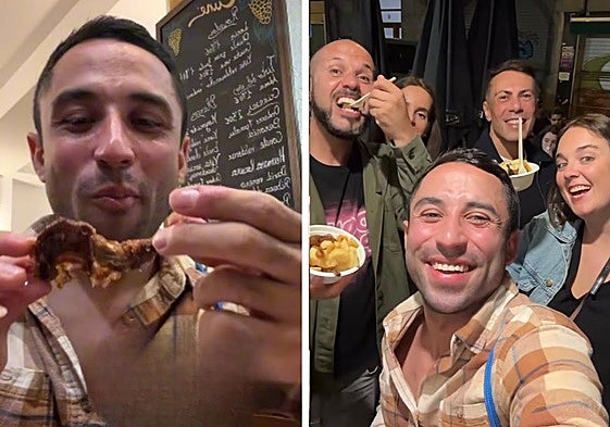 Un americano sorprendido con el pintxo-pote de San Sebastián: «Estoy flipando con la gente que hay por la calle»