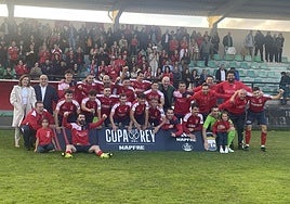 La SD Negrerira celebra su clasificación para la primera ronda de la Copa del Rey.
