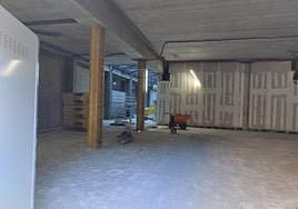 Vista actual de las obras desde la nueva entrada.