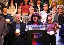 Idurre Eskisabel, gaurko agerraldian.