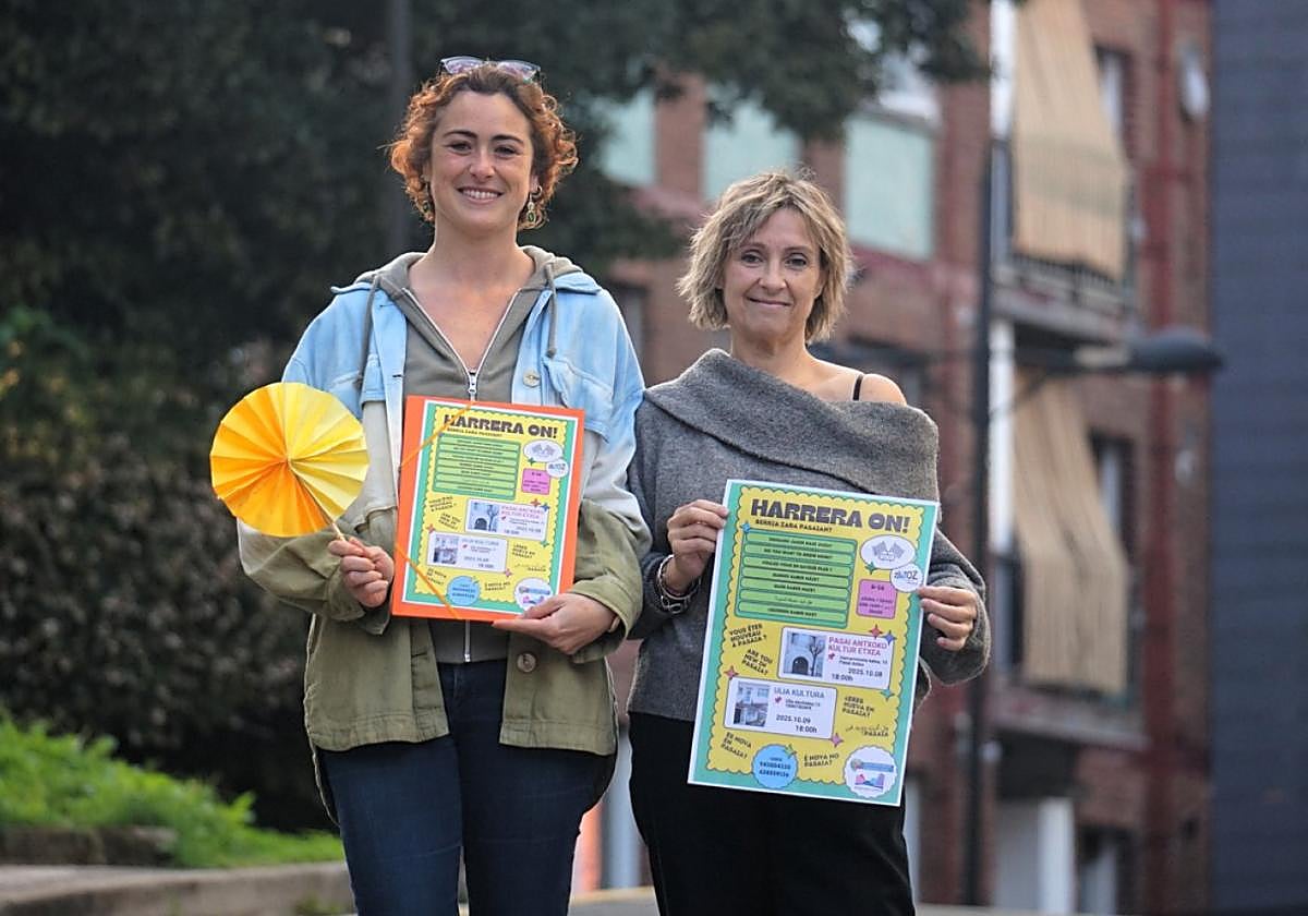 María de Frutos, técnica de Migraciones, y la concejala Aintzane Taberna.