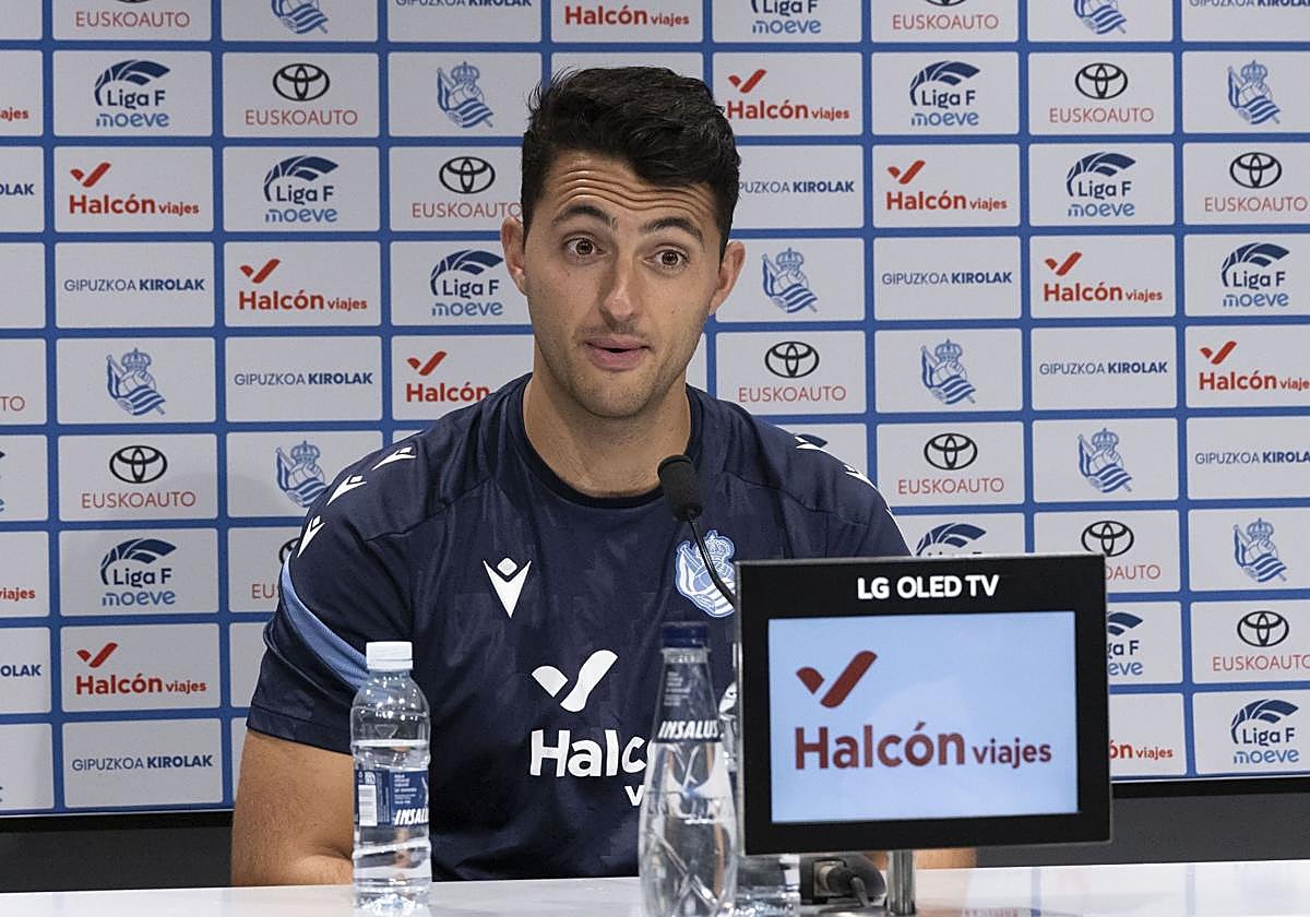 Arturo Ruiz, en la sala de prensa de Zubieta.