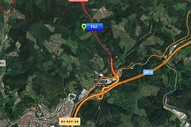 Punto exacto del lugar del accidente