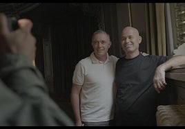 Mikel Ayestaran y Kayed Hammad, el pasado mes de julio en Bidebarrieta.