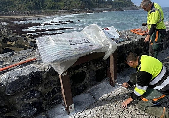 Ketarri plazan ere beste panel bat kokatu dute.