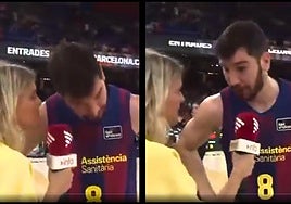 Darío Brizuela durante la entrevista para la televisión catalana.