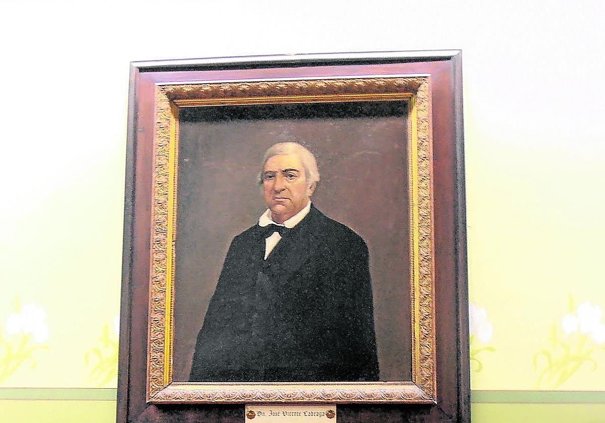 Retrato de José Vicente de Laveaga. Situado en el salón de Plenos del consistorio.