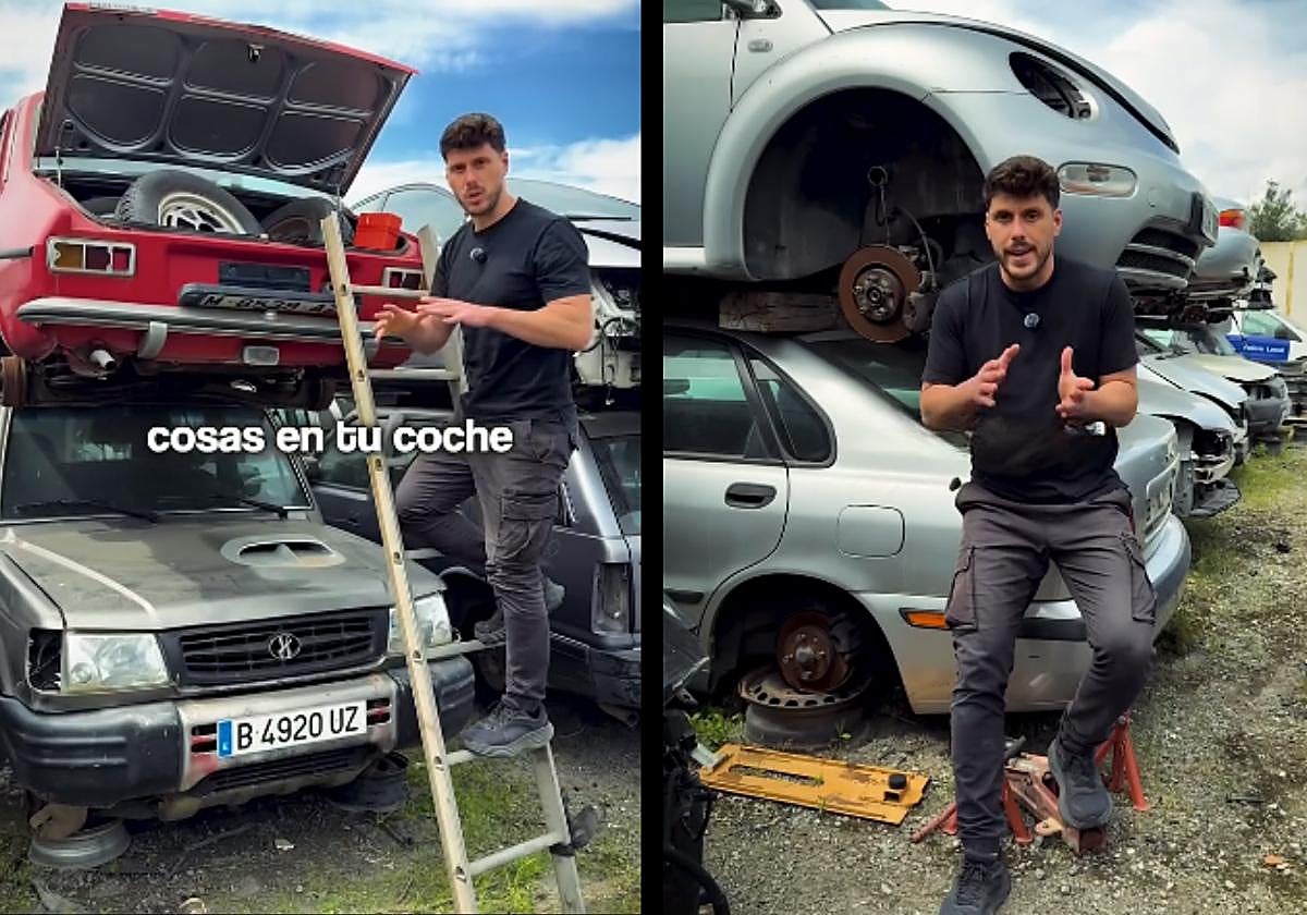 Bernat Escolano en su desguace.