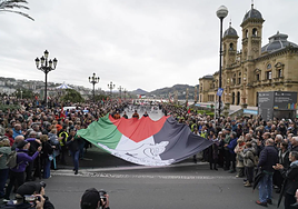 Una manifestación en favor de Palestina.