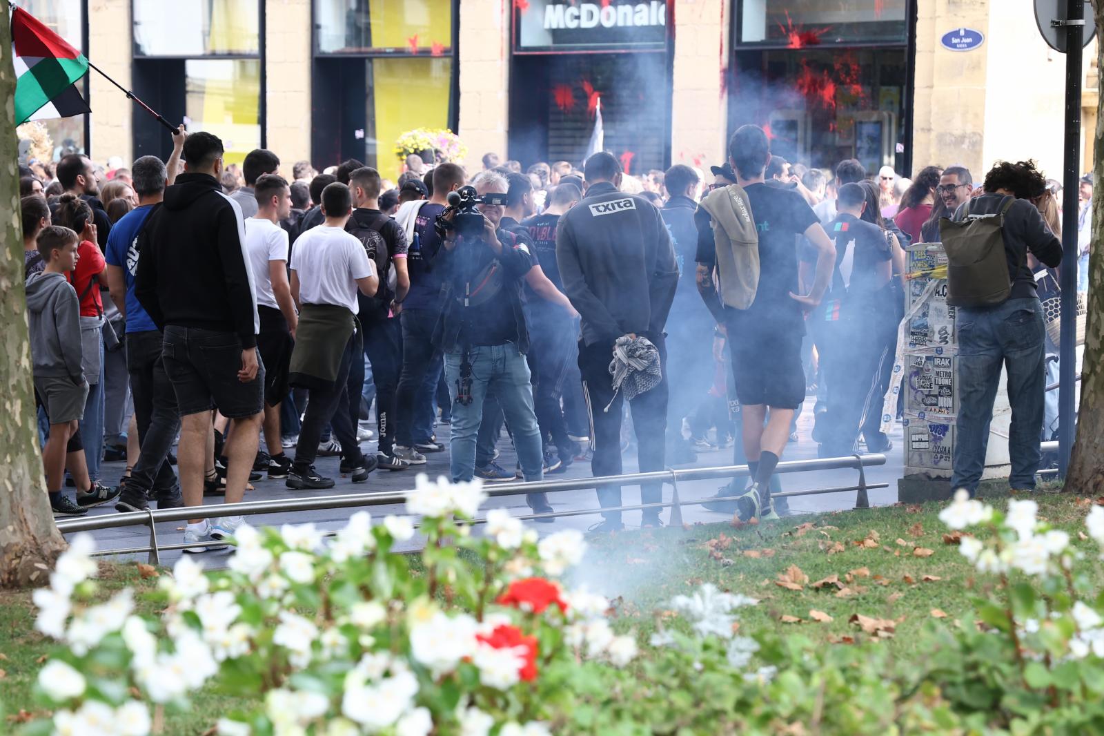 Manifestación en Donostia en apoyo a Palestina