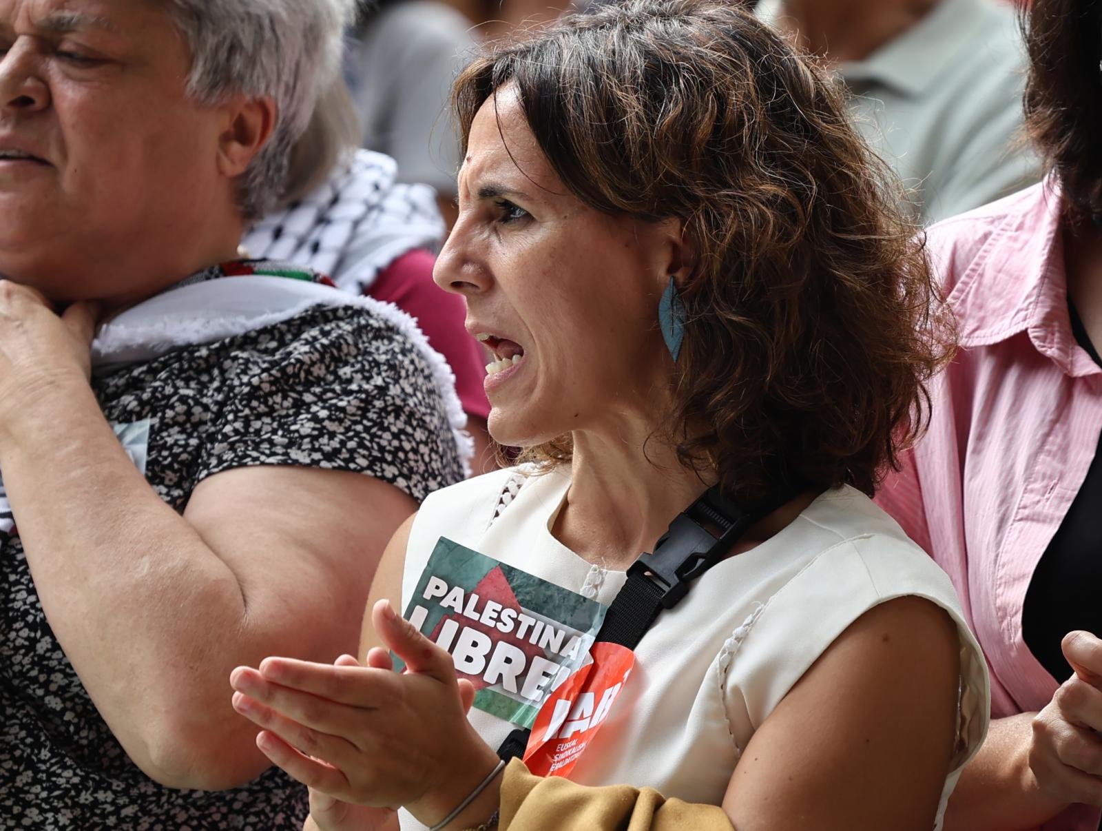 Manifestación en Donostia en apoyo a Palestina