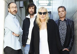 Amaia Montero junto a Álvaro, Haritz y Xabi en una imagen difundida hoy