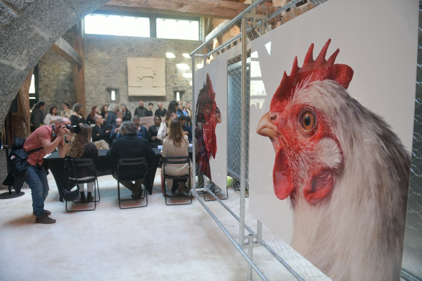 Las gallinas, en el epicentro de Chillida Leku