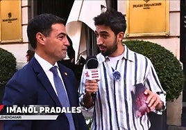 Imanol Pradales durante la entrevista en Madrid.