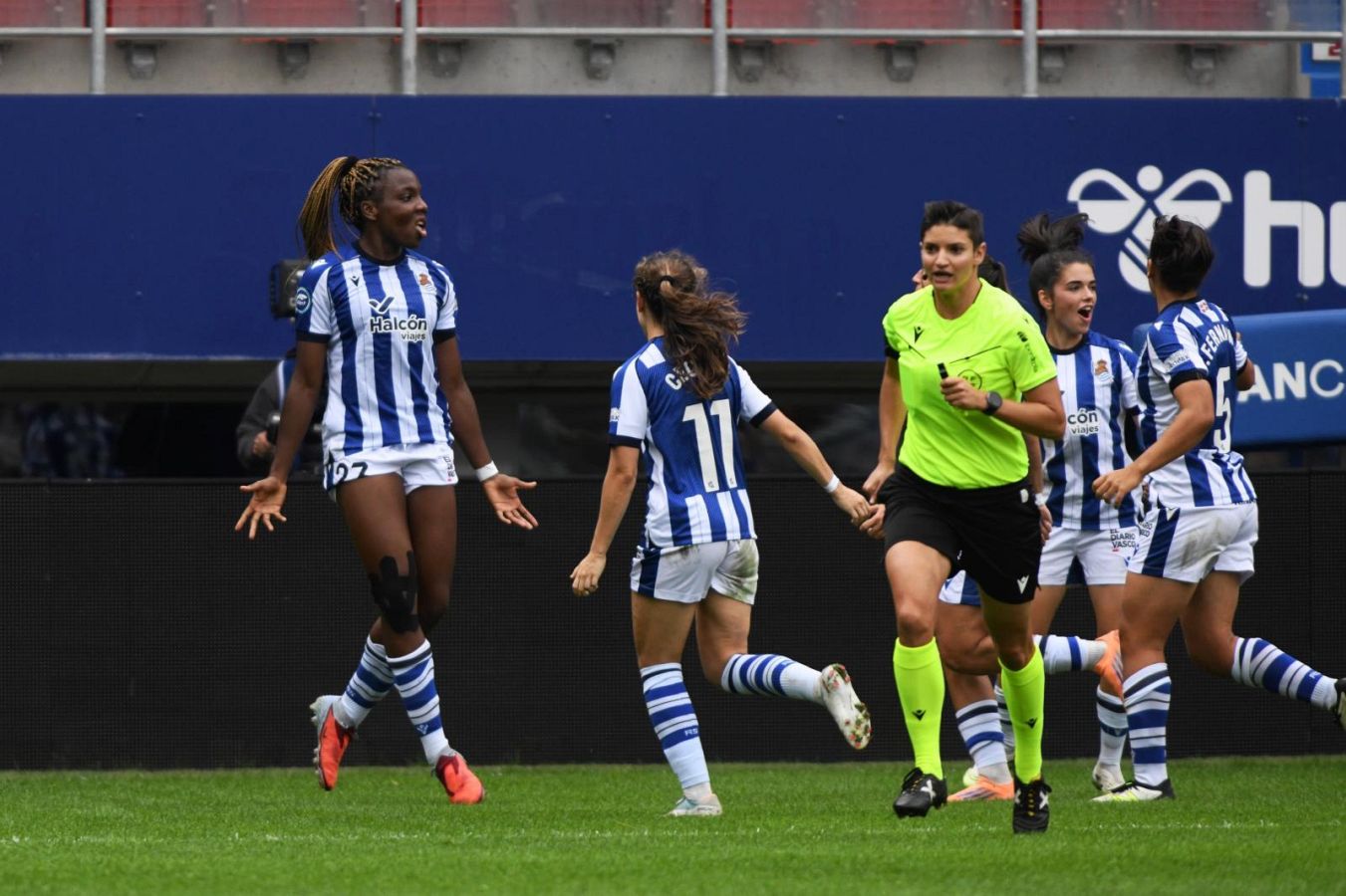 Exhibición de la Real en el derbi