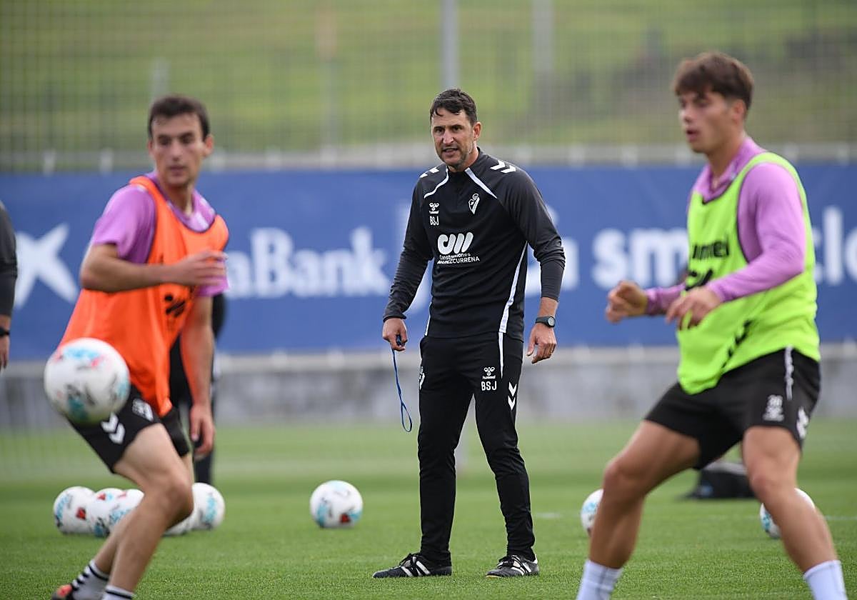 Beñat San José, en un entrenamiento en Areitio.