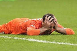 Oyarzabal grita tras fallar una ocasión en Vigo