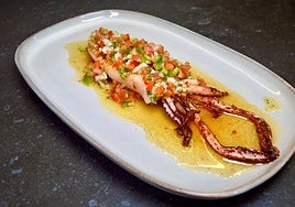 Receta de calamar con pico de gallo