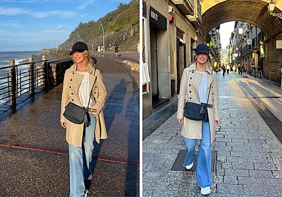 Emma García disfruta de las olas, y las evita, en uno de sus rincones favoritos de San Sebastián