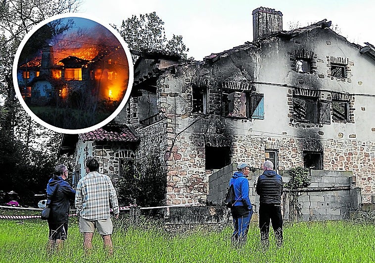 Estado en que quedó la casa Santa Luzia tras el incendio del miércoles.