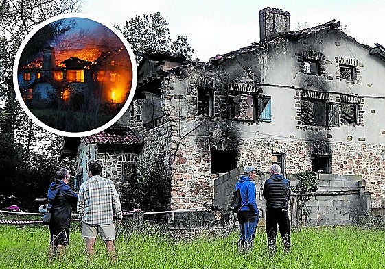 Estado en que quedó la casa Santa Luzia tras el incendio del miércoles.