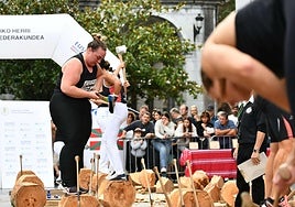 Nerea Sorondo en plena competición.