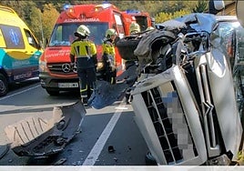 Vehículo en el que viajaba el fallecido.