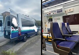 Dos de las ambulancias vascas a subasta.