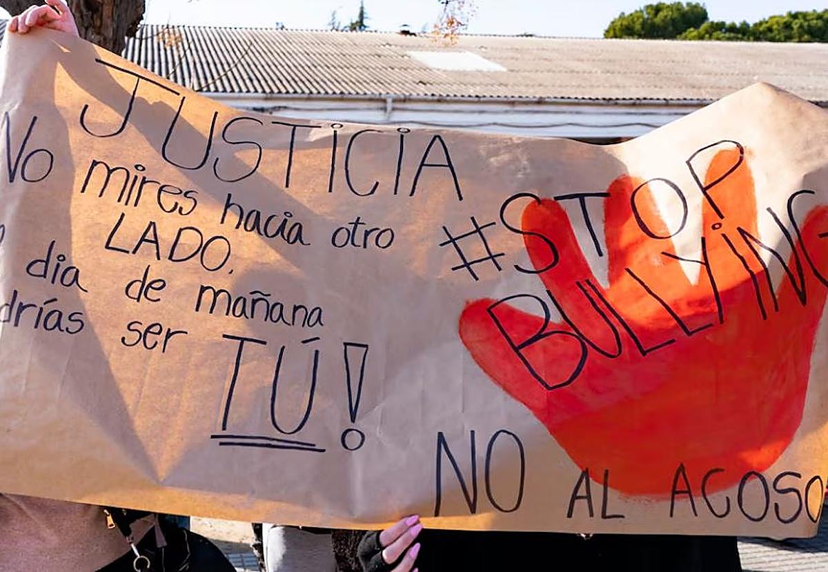 Protesta contra el 'bullying' en los centros de enseñanza.
