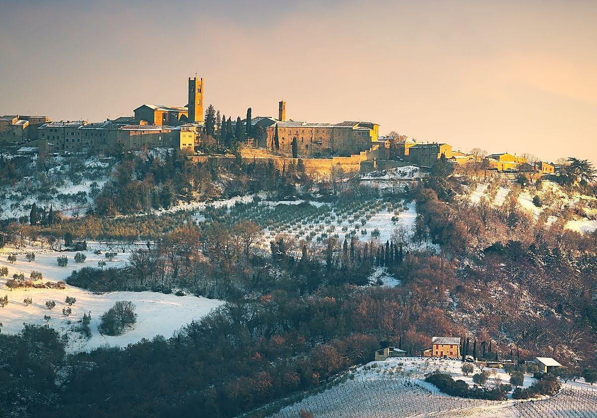 Vista panorámica de Radicondoli, en la Toscana italiana.