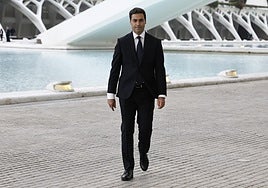 Imanol Pradales, a su llegada al funeral, este miércoles en Valencia.