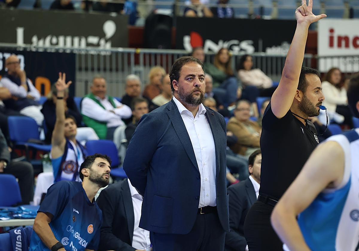 Sergio García, en el transcurso de un partido en Illunbe.