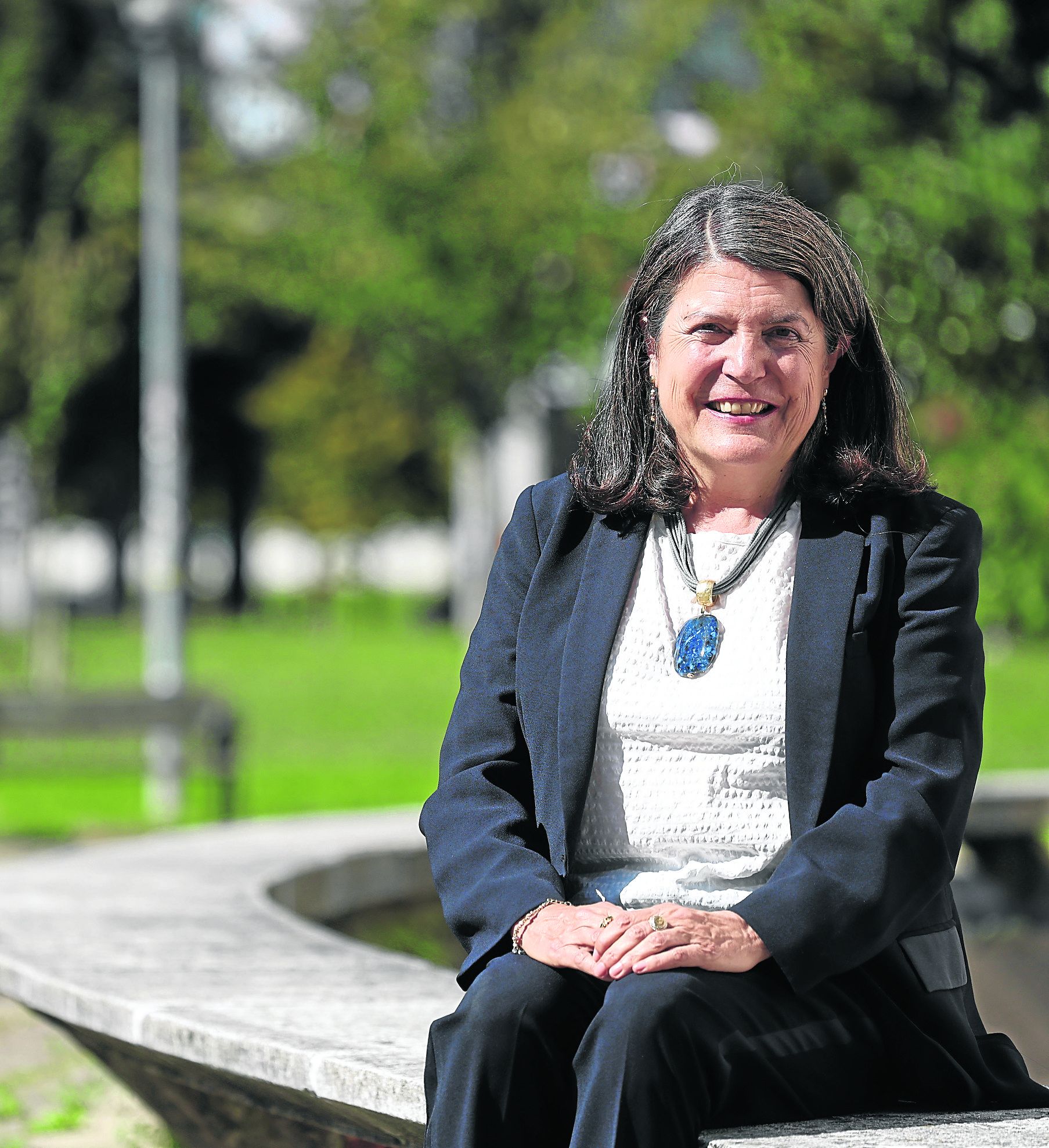 Jasone Cenoz, en el campus donostiarra de la Universidad del País Vasco.