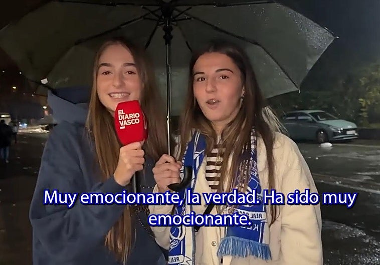 La afición de la Real, eufórica tras ganar el derbi